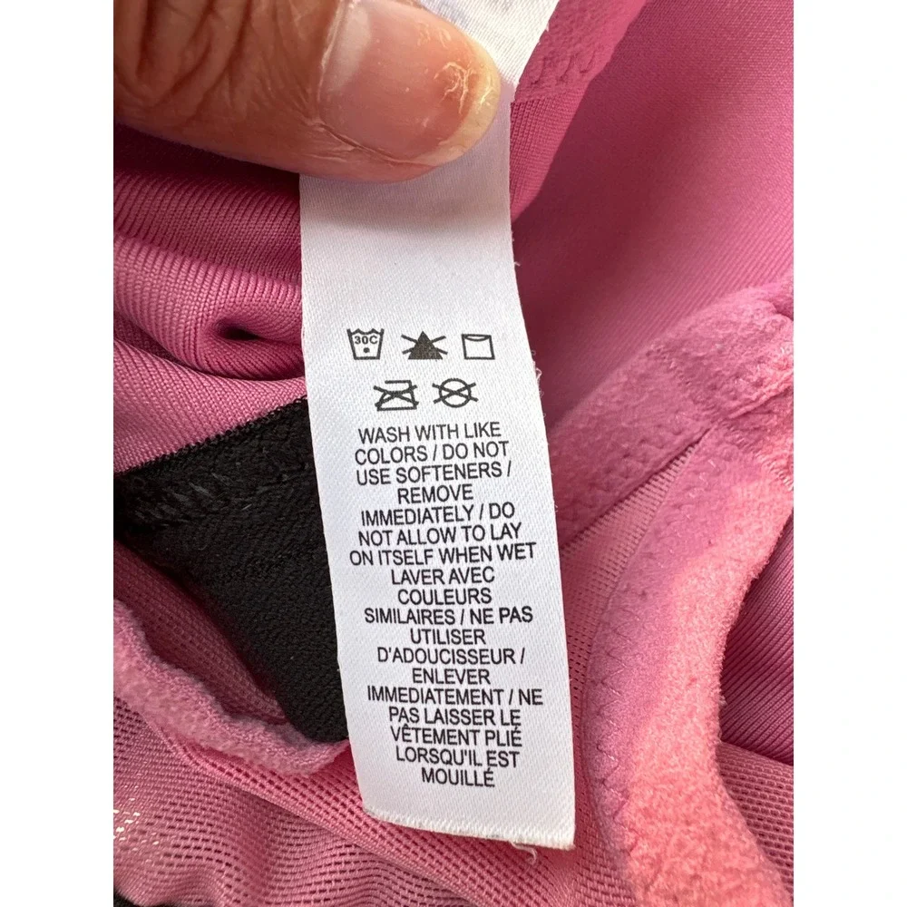 Nike Indy Light Support Sports Bra Pink Black Mesh Racerback 878614-693 Womens L